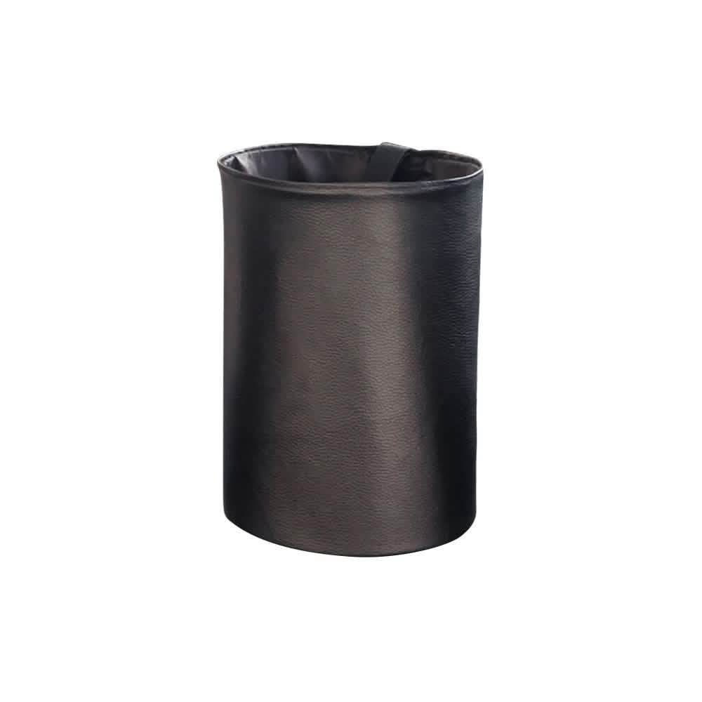 Leather Waterproof Car Trash Bin Automotive Black - DailySale