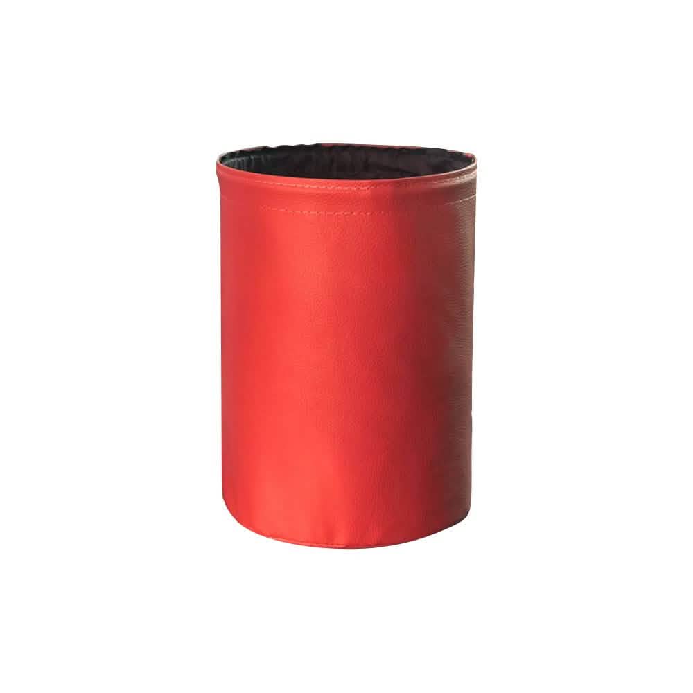 Leather Waterproof Car Trash Bin Automotive Red - DailySale