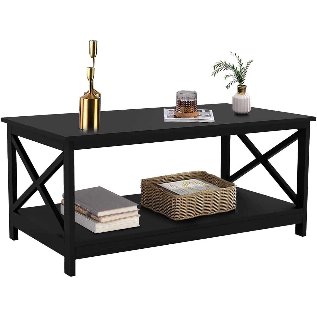 Lecut 39.56” L Concise Style Coffee Table Oxford Console Table Furniture & Decor - DailySale