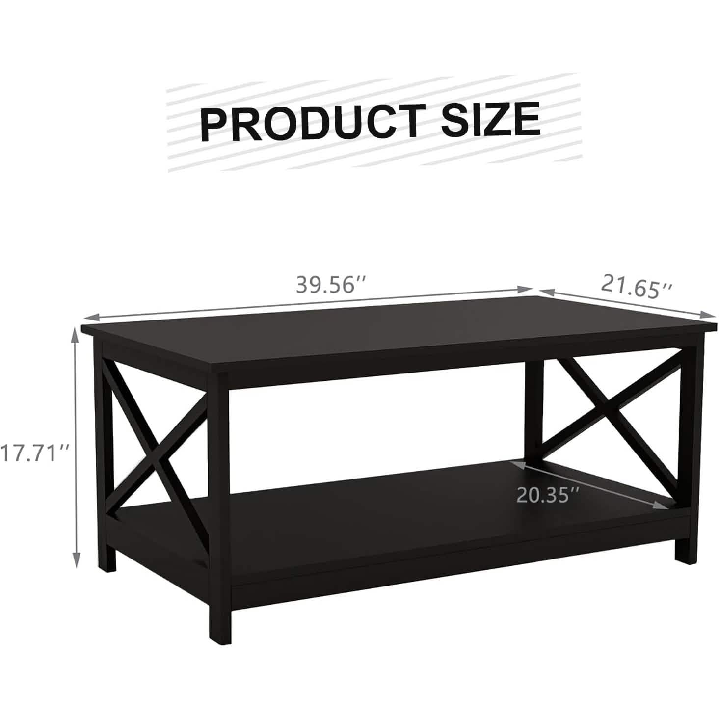 Lecut 39.56” L Concise Style Coffee Table Oxford Console Table Furniture & Decor - DailySale