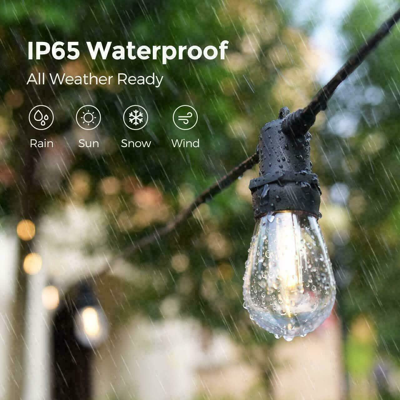 LED 15x S14 Bulbs Globe String Lights Commercial Grade Patio Outdoor Garden Lighting & Decor - DailySale