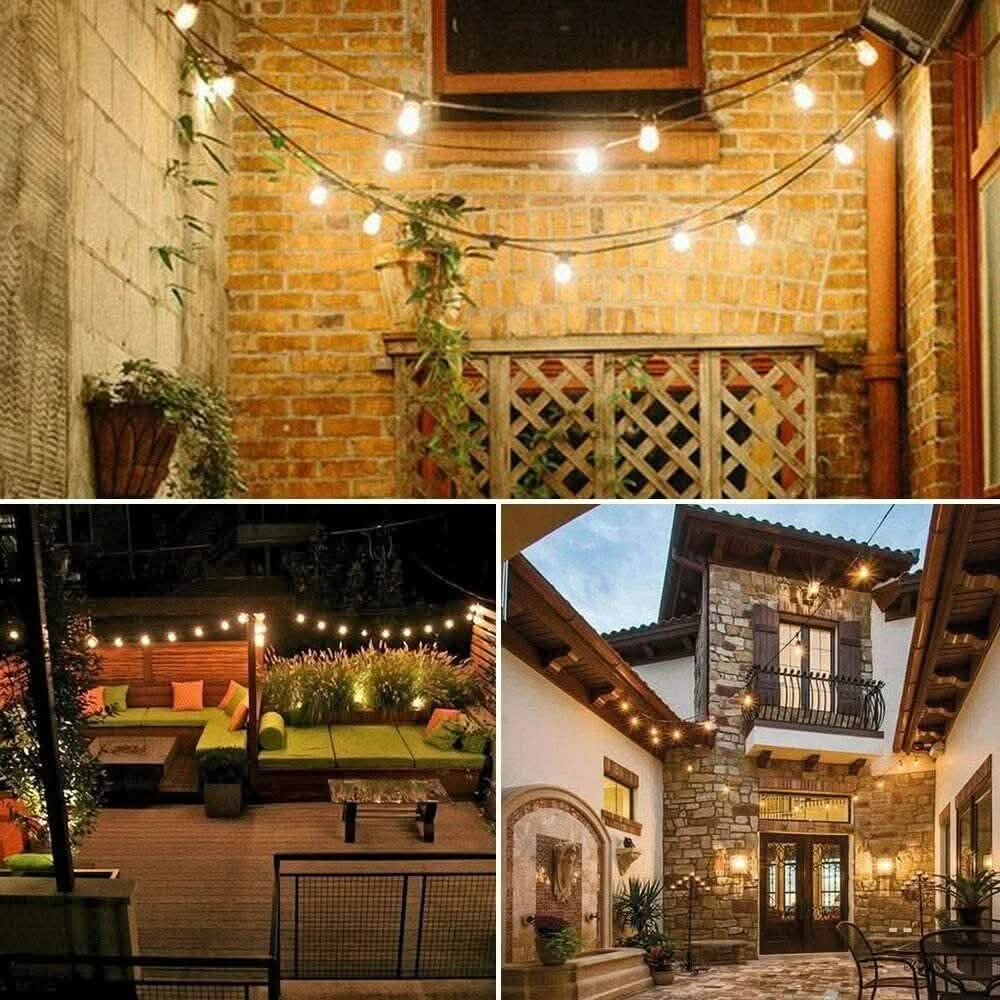 LED 15x S14 Bulbs Globe String Lights Commercial Grade Patio Outdoor Garden Lighting & Decor - DailySale
