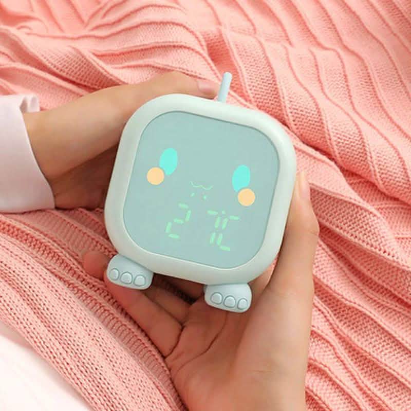 Led Cartoon Alarm Clock Voice Control Digital Household Appliances - DailySale