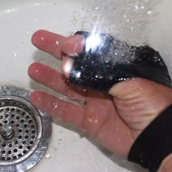 LED Flashlight Magic Strap Fingerless Gloves with 2 LED Light Sports & Outdoors - DailySale