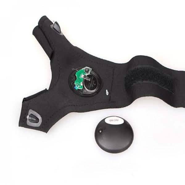 LED Flashlight Magic Strap Fingerless Gloves with 2 LED Light Sports & Outdoors - DailySale