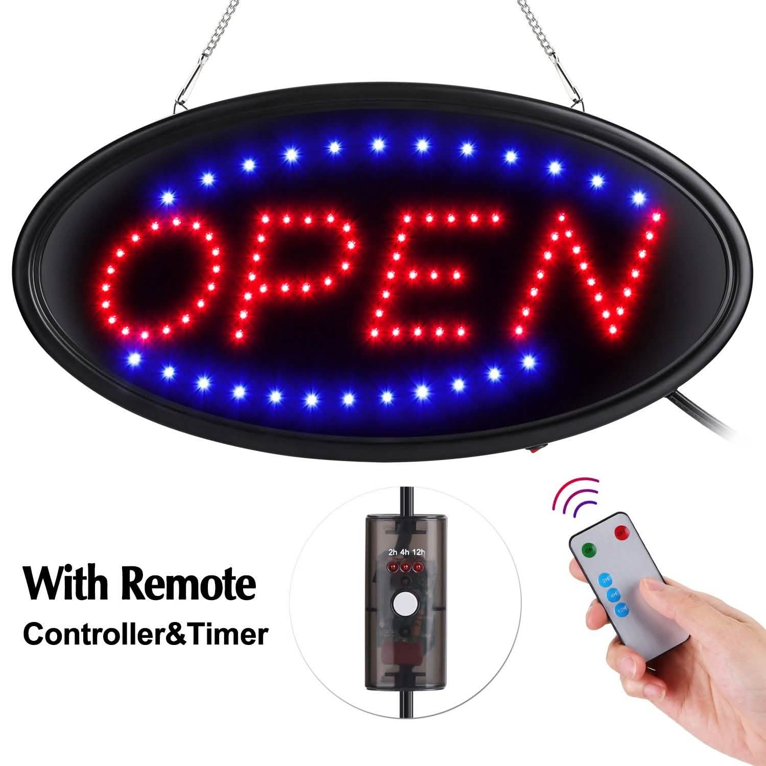 LED Open Sign Advertisement Board Electric Display with Remote Control and Timing Function Everything Else - DailySale