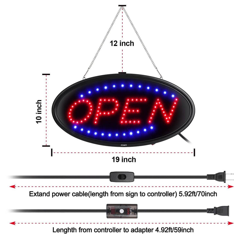 LED Open Sign Advertisement Board Electric Display with Remote Control and Timing Function Everything Else - DailySale