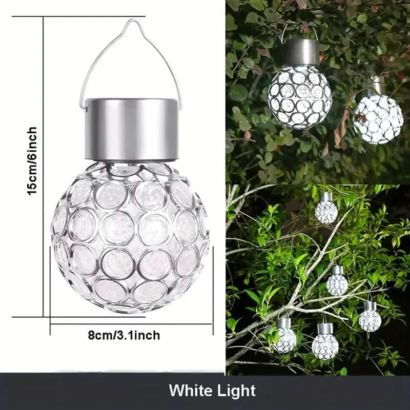 LED Outdoor Solar Lights Garden Light Chandelier Hanging Lamp Outdoor Lighting - DailySale