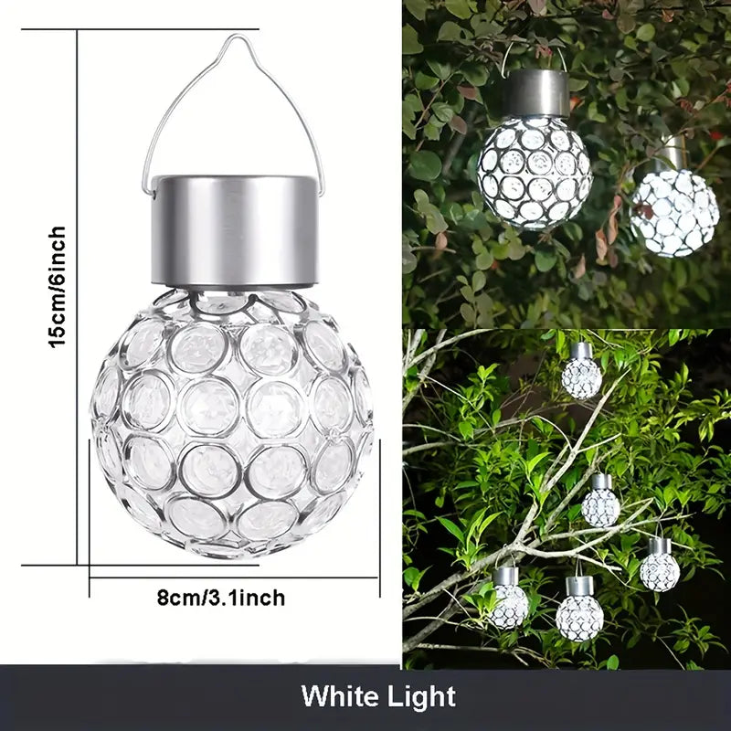 LED Outdoor Solar Lights Garden Light Chandelier Hanging Lamp Outdoor Lighting - DailySale