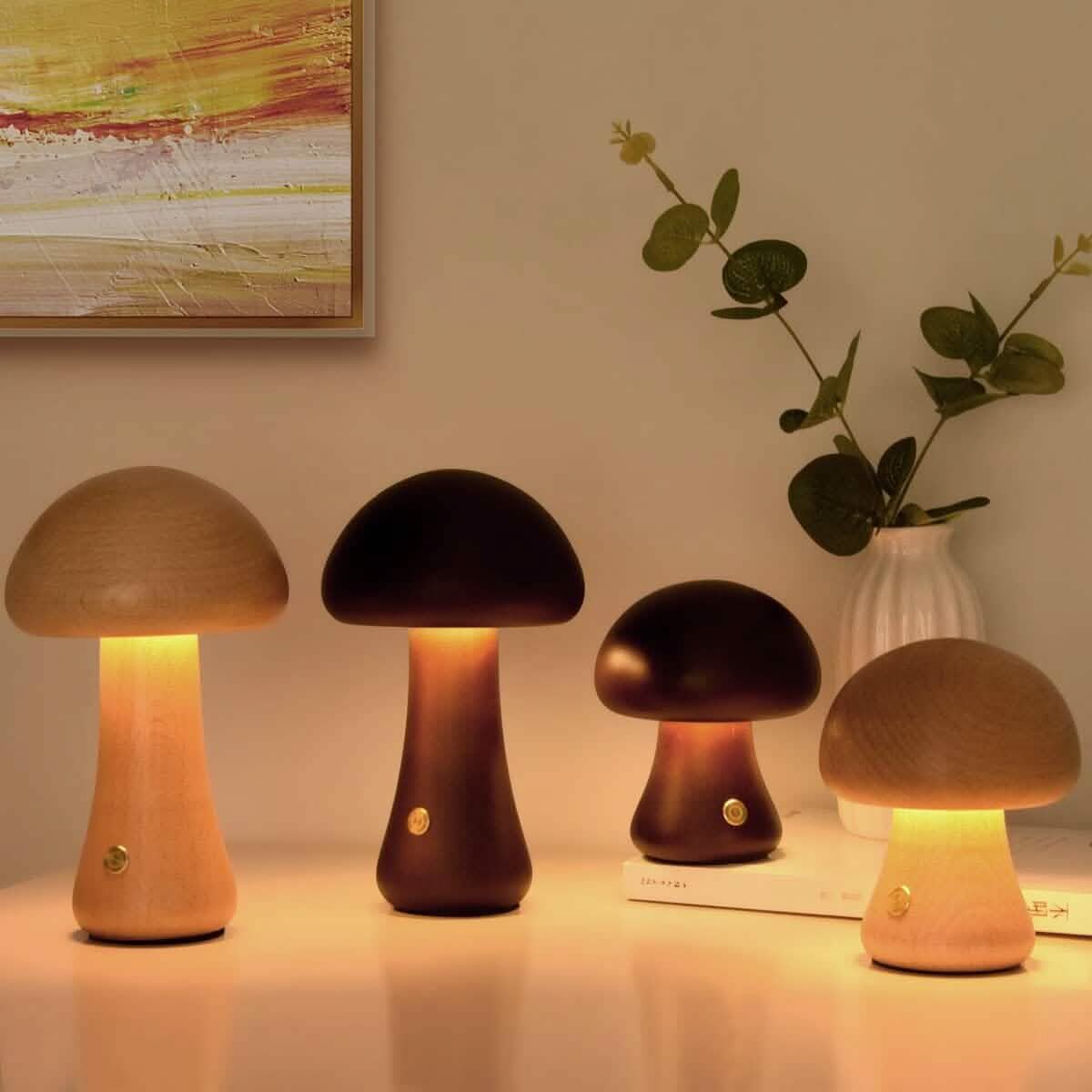 LED Rechargeable Creative Mushroom Table Lamp Indoor Lighting - DailySale