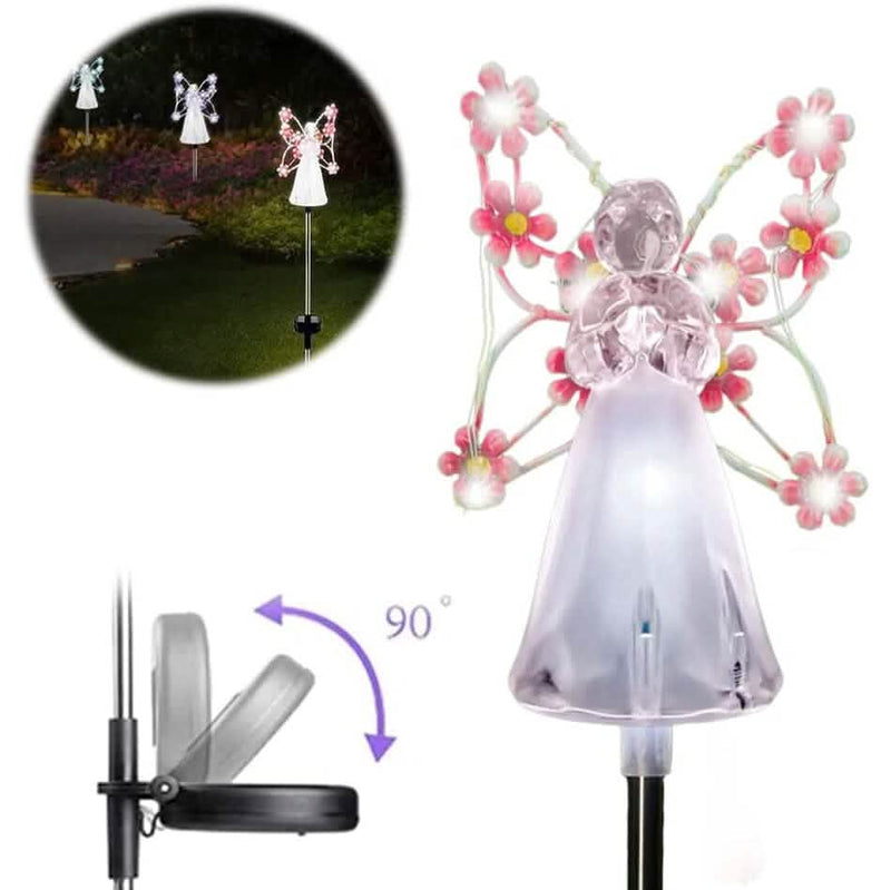 LED Solar Angel Garden Stake Lights Outdoor Lighting - DailySale