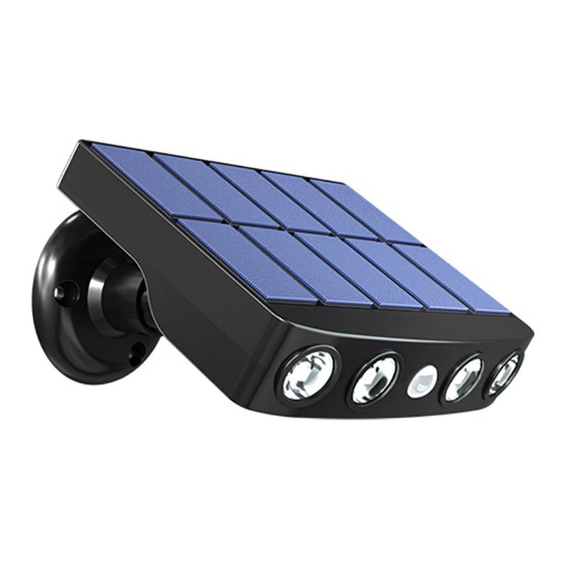 LED Solar Powered Wall Light Rotatable Waterproof Motion-Sensor Lights Outdoor Lighting Black Cool White - DailySale