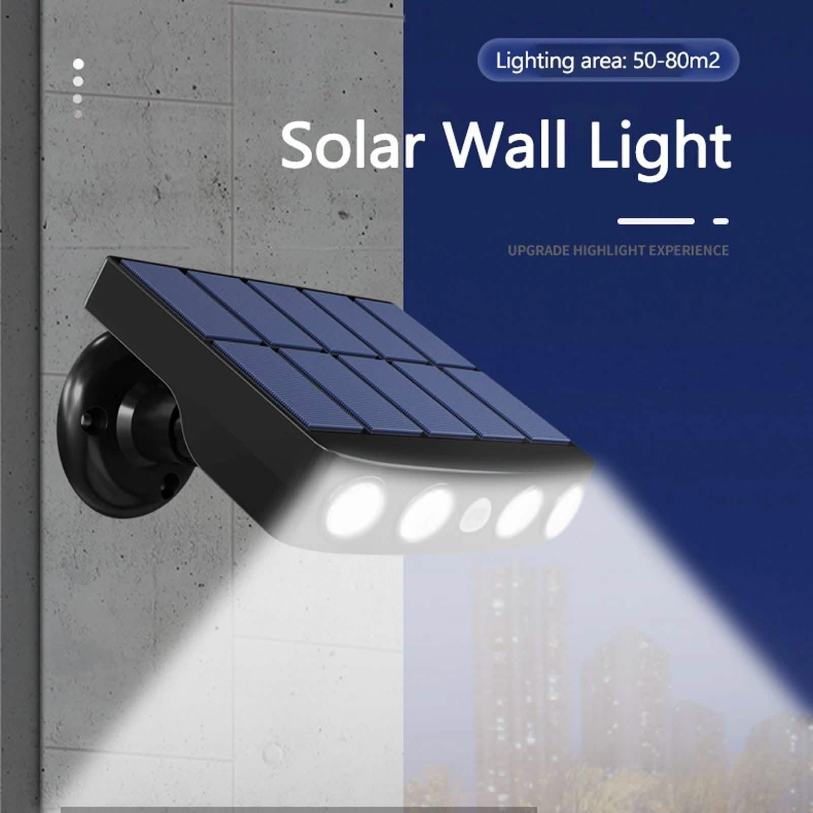 LED Solar Powered Wall Light Rotatable Waterproof Motion-Sensor Lights Outdoor Lighting - DailySale