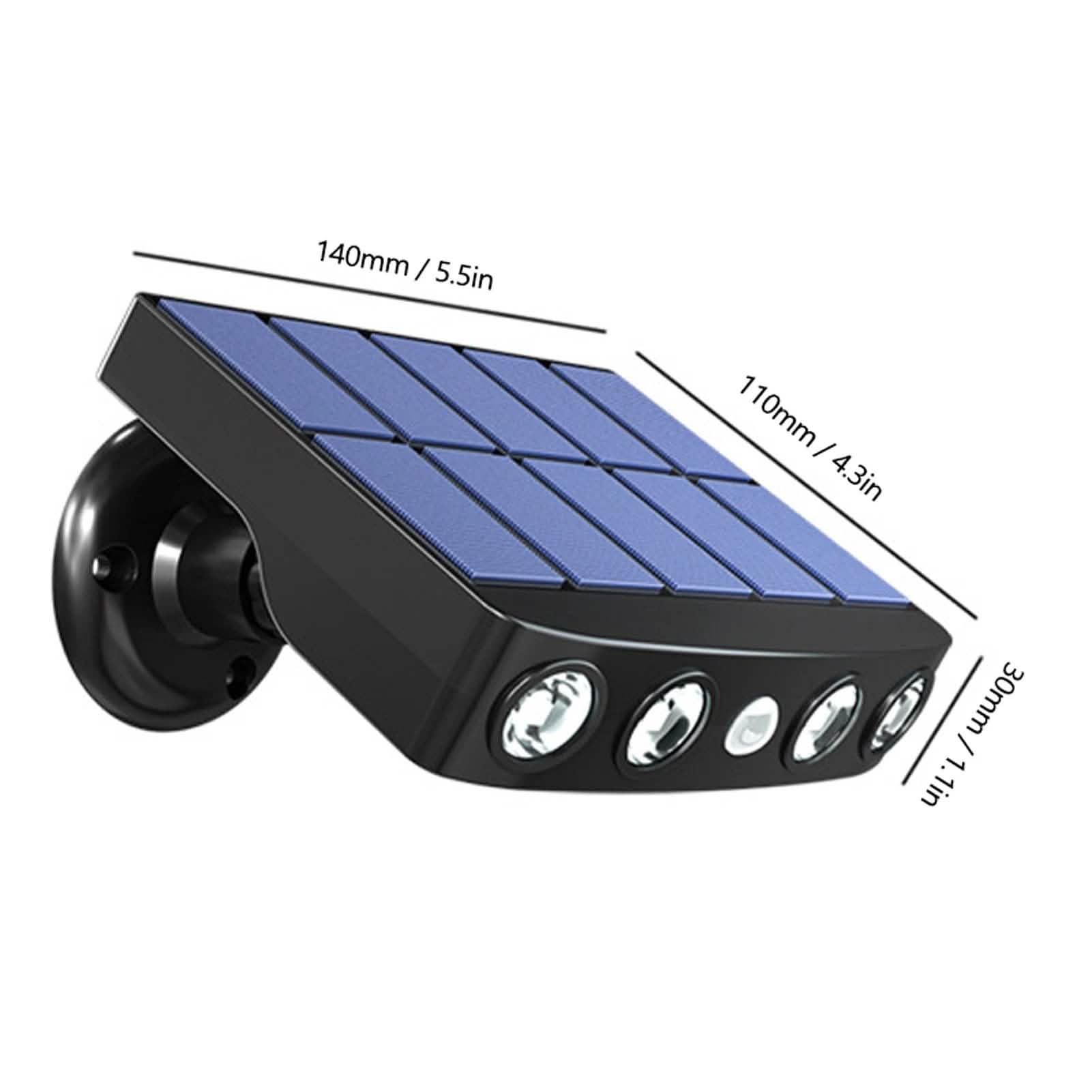 LED Solar Powered Wall Light Rotatable Waterproof Motion-Sensor Lights Outdoor Lighting - DailySale