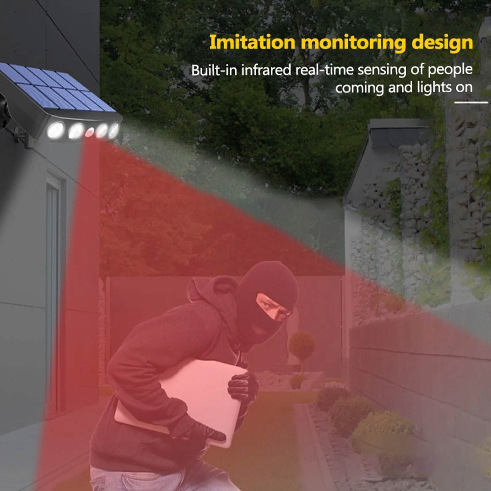 LED Solar Powered Wall Light Rotatable Waterproof Motion-Sensor Lights Outdoor Lighting - DailySale