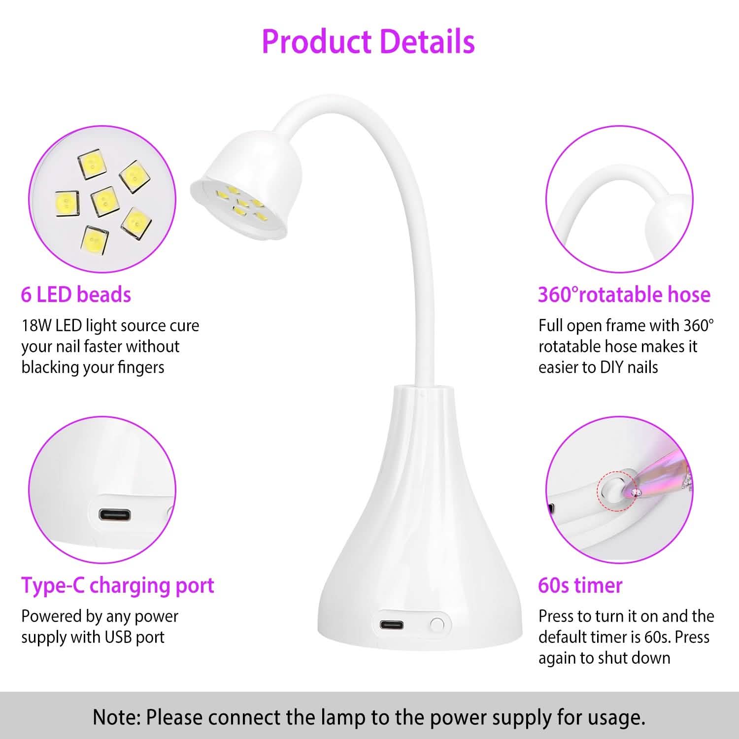 LED UV Nail Lamp Polish Dryer Lamp Beauty & Personal Care - DailySale