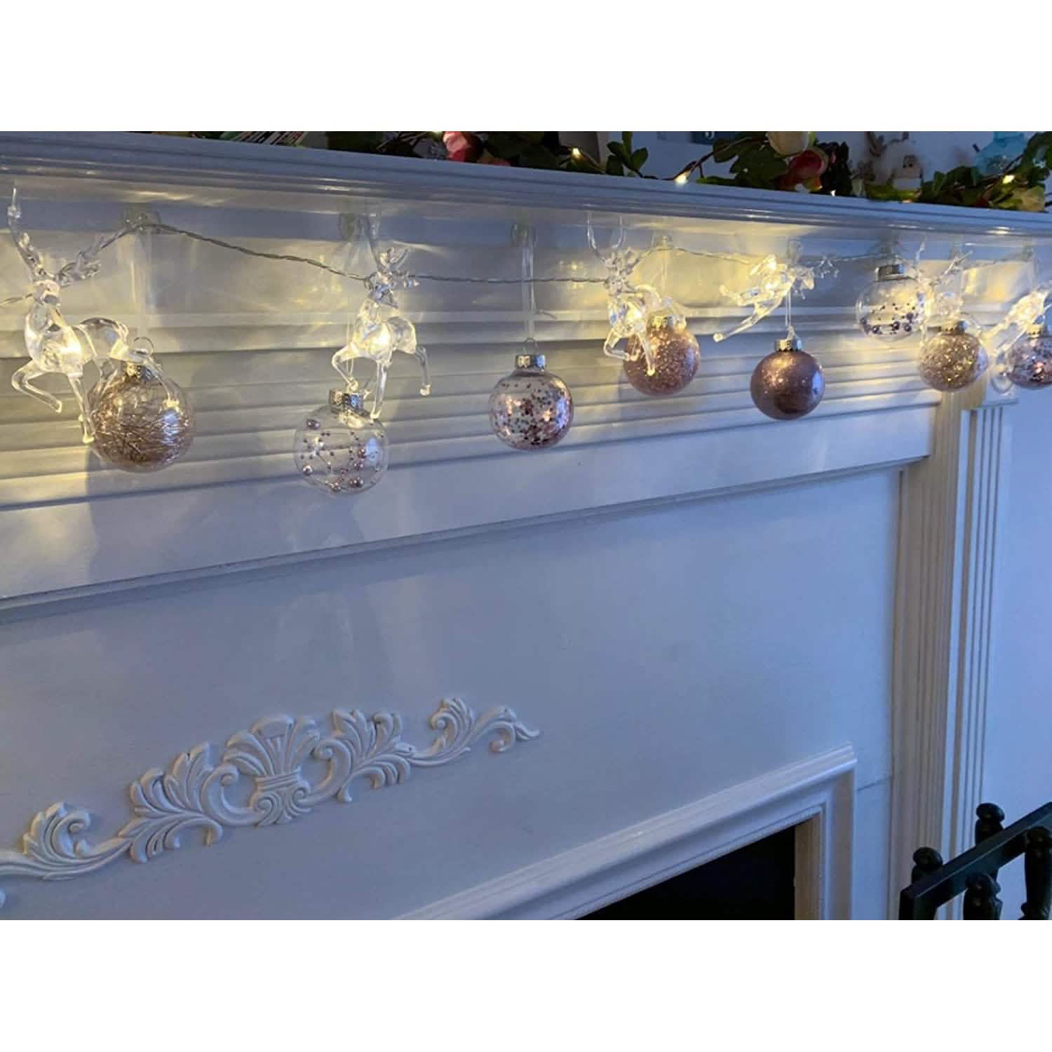 LED Warm White Christmas Lights Reindeer String Lights Holiday Decor & Apparel - DailySale
