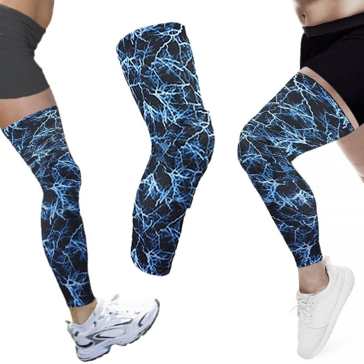 Leg Compression Sleeve with Padded Knee Support - Large Wellness & Fitness - DailySale