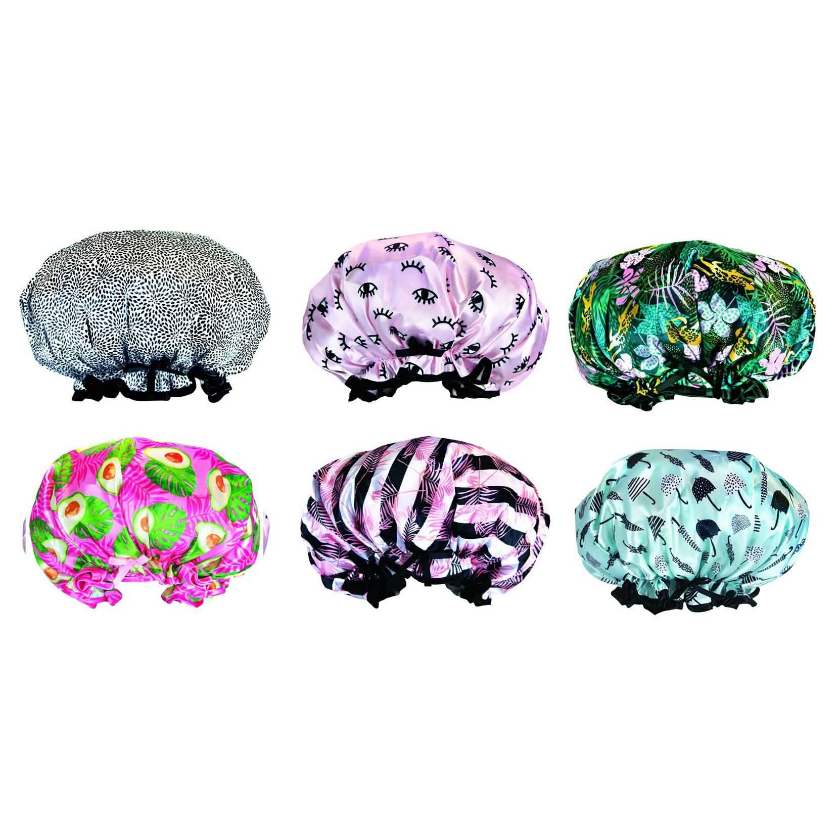 Lemon Lavender Comfy Retro Style Shower Cap Bath - DailySale