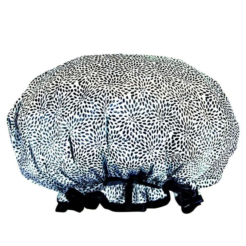 Lemon Lavender Comfy Retro Style Shower Cap Bath White - DailySale