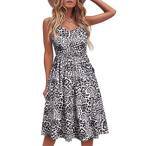 Leo Rosi Women’s Daisy Dress Women's Dresses White Leopard S - DailySale