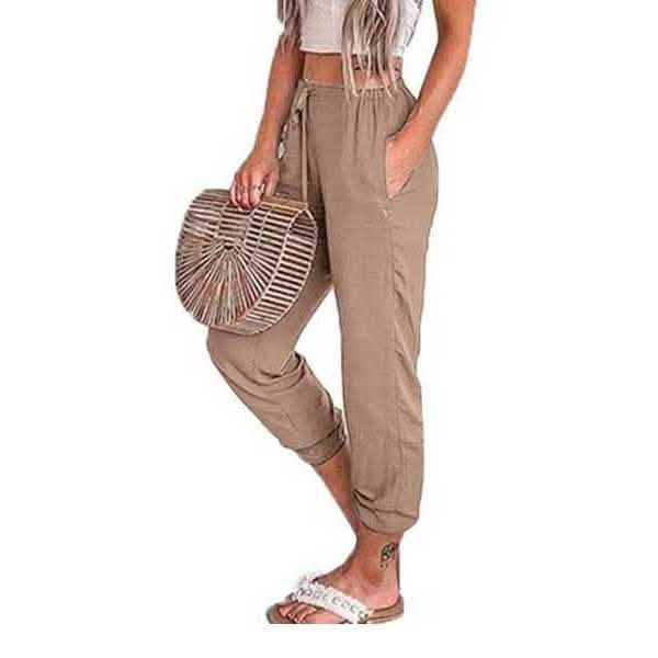 Leo Rosi Women's Summer Pants Women's Bottoms Beige S - DailySale
