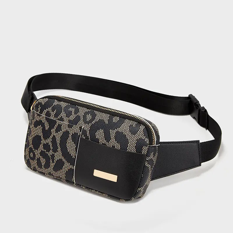 Leopard Pattern Chest Bag Bags & Travel Black - DailySale