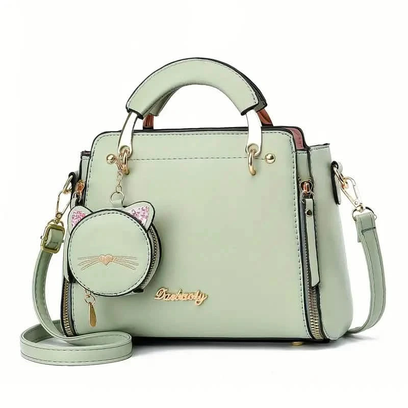 Letter Decor Hand Satchel Bag Bags & Travel Green - DailySale