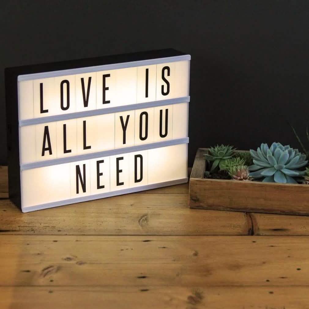 Light Box with Letters and Number Tiles Home Essentials - DailySale