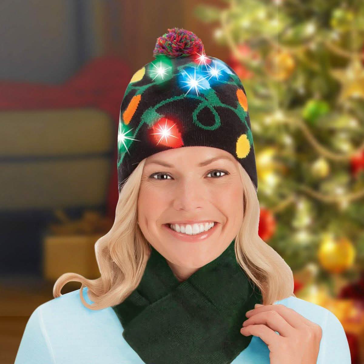 Light-Up Holiday Beanie Women's Accessories - DailySale