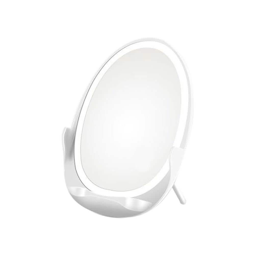 Light-Up LED Wireless Qi Charging Mirror Mobile Accessories White - DailySale