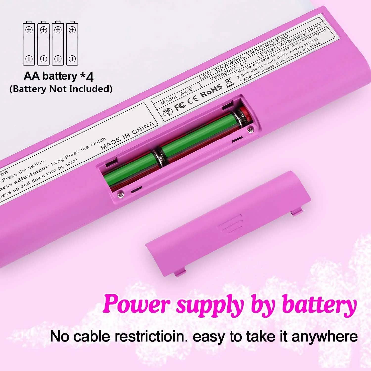 Light-up Tracing Pad Pink Coloring Drawing Art Gift Toy Toys & Hobbies - DailySale