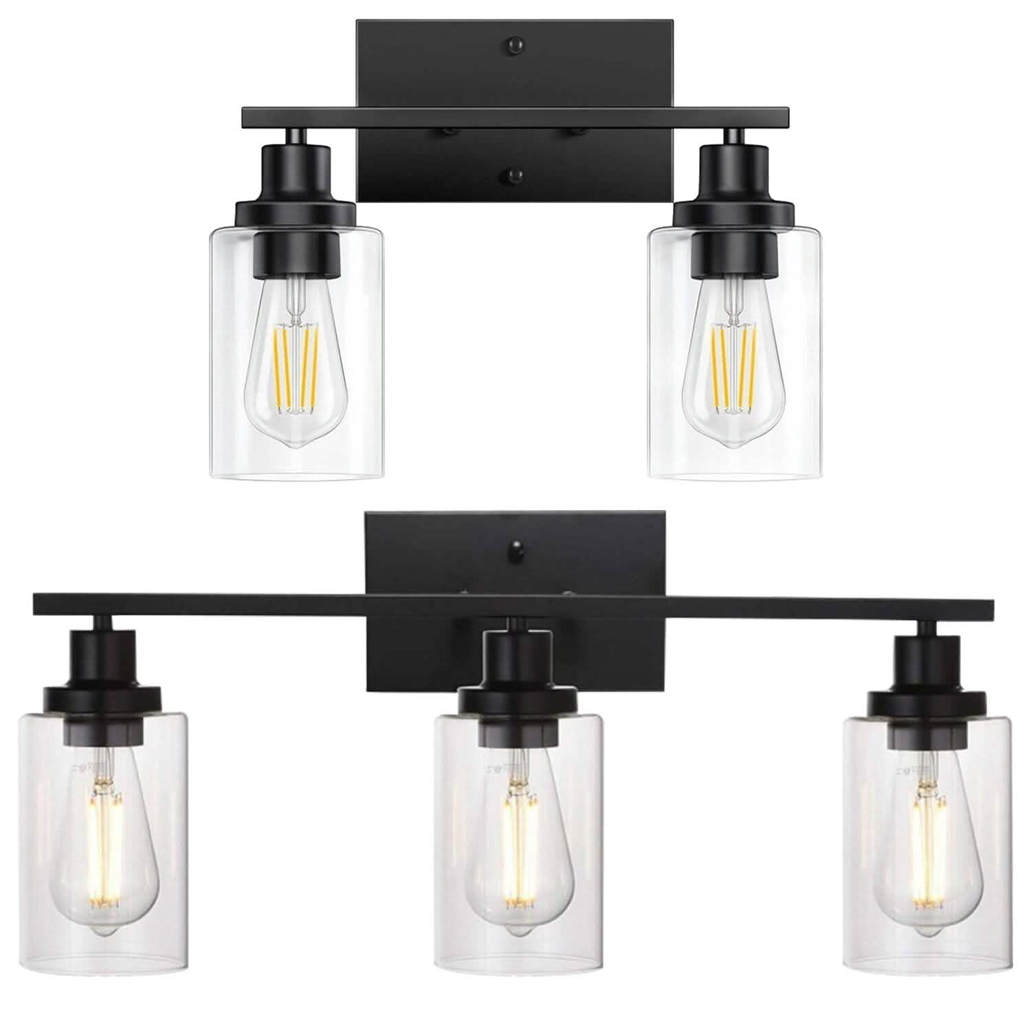 Light Wall Scone Lighting with Clear Glass Indoor Lighting - DailySale