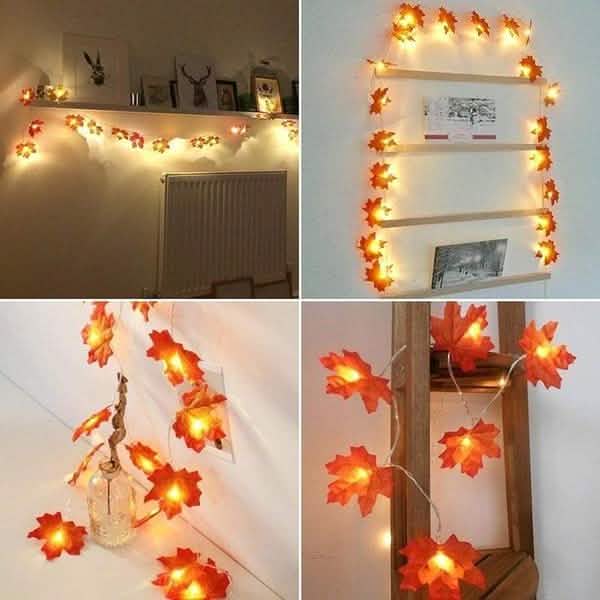 Lighted Fall Garland 40 LED String Light Furniture & Decor - DailySale