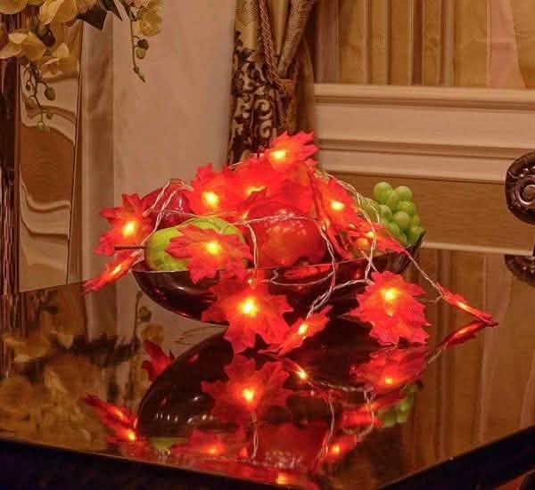 Lighted Fall Garland 40 LED String Light Furniture & Decor - DailySale