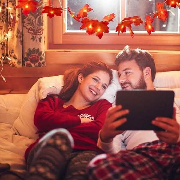 Lighted Fall Garland 40 LED String Light Furniture & Decor - DailySale