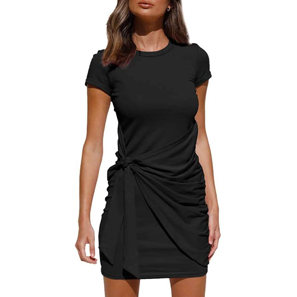 LILLUSORY Women's Summer T Shirt Dress Coffee / XL LILLUSORY Women's Summer T Shirt Dress Coffee / XL