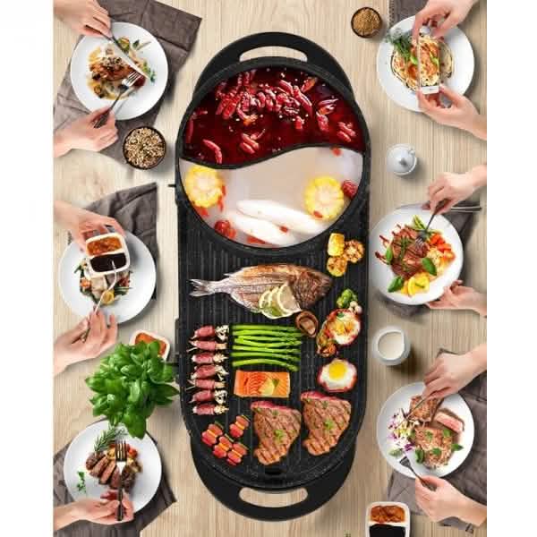 LIVEN Electric Gril with Hot Pot Kitchen Appliances - DailySale