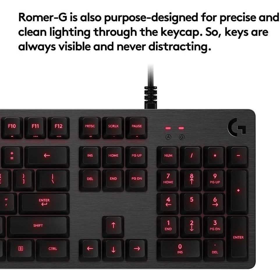 Logitech G413 Backlit Mechanical Gaming Keyboard USB Passthrough Carbon Computer Accessories - DailySale
