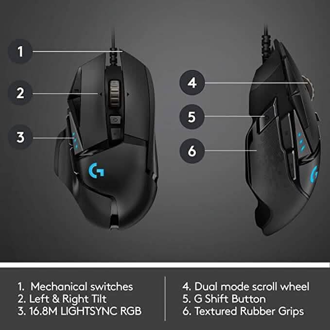 Logitech G502 Gaming Mouse (Refurbished) Computer Accessories - DailySale