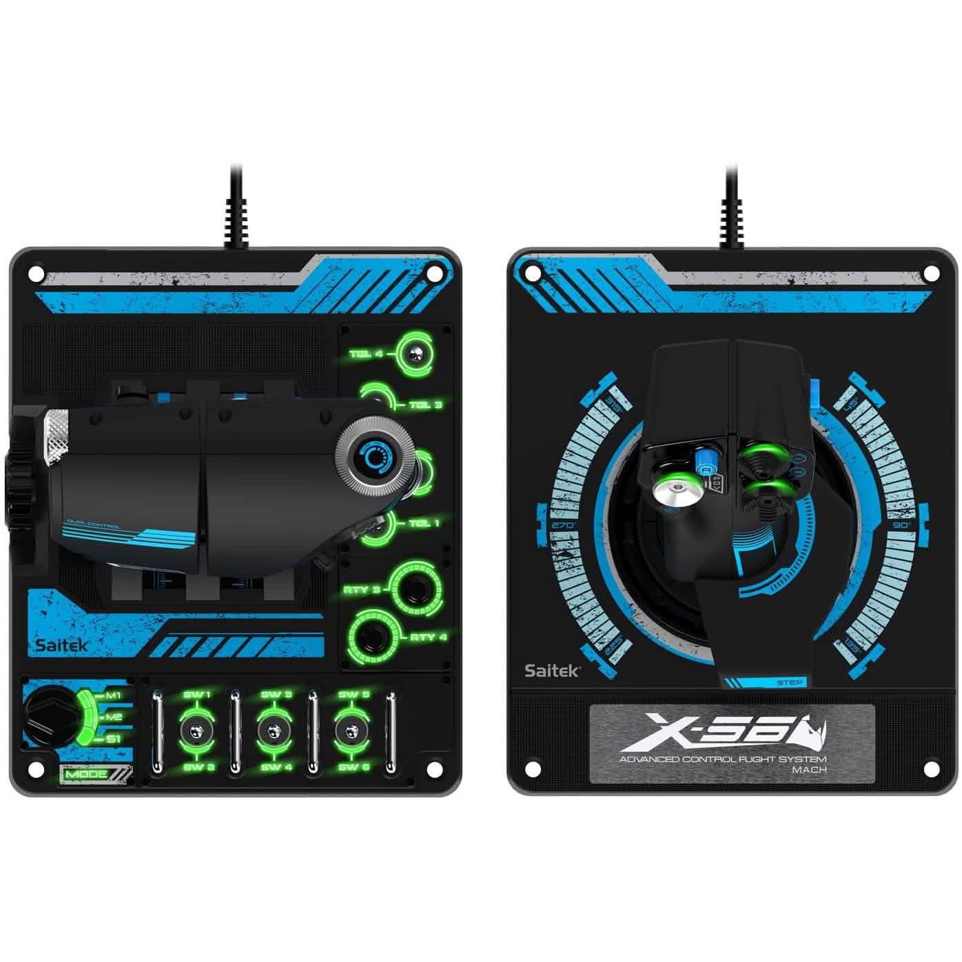 Logitech Gaming G Saitek Pro Flight X56 Rhino HOTAS Video Games & Consoles - DailySale