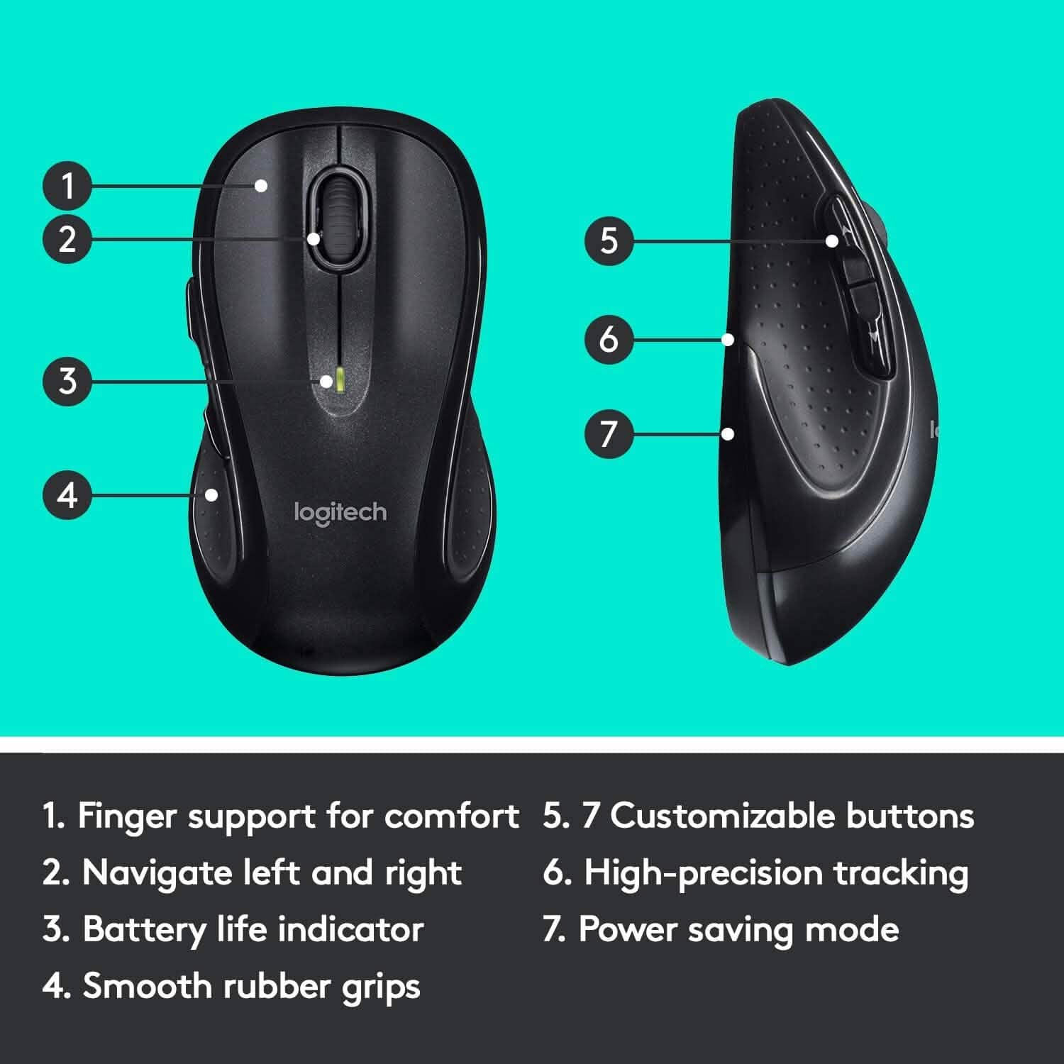 Logitech M510 Wireless Computer Mouse (Refurbished) Computer Accessories - DailySale