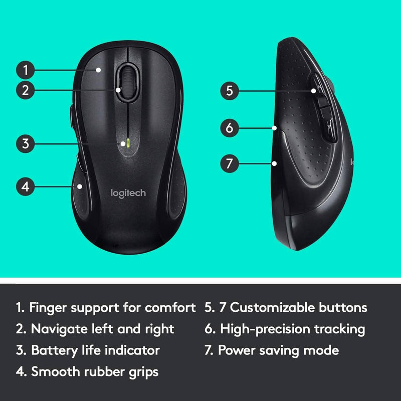 Logitech M510 Wireless Computer Mouse (Refurbished) Computer Accessories - DailySale