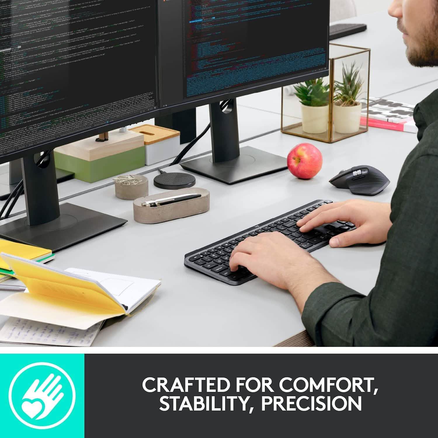 Logitech MX Keys Advanced Wireless Illuminated Keyboard Computer Accessories - DailySale