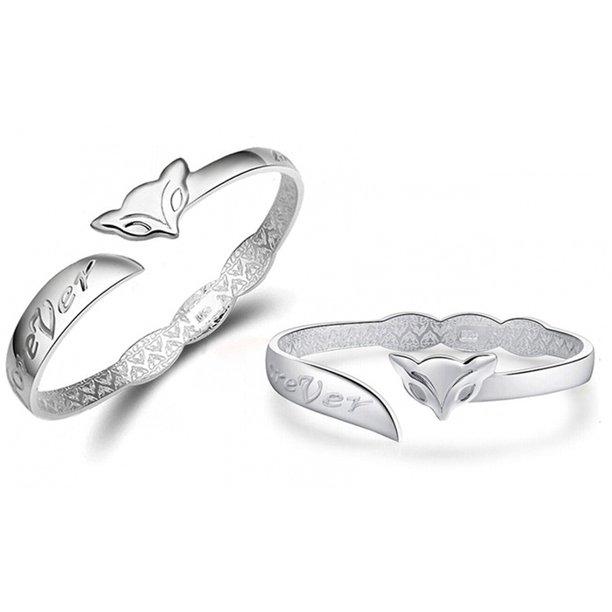 Love You Forever Cuff Bracelet in Sterling Silver Plating Bracelets - DailySale