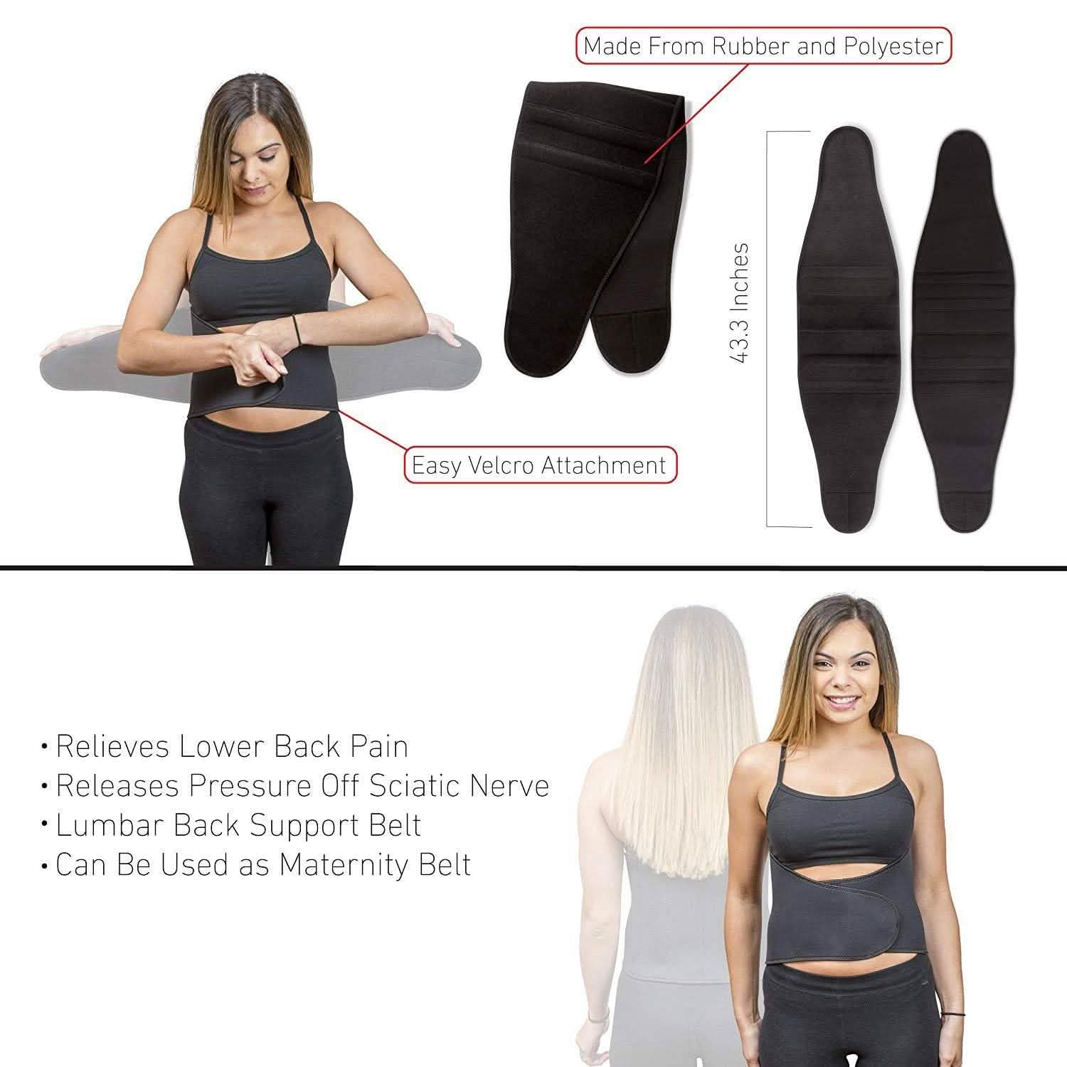 Lower Back Support Belt Wellness - DailySale