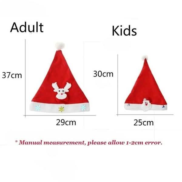Luminous Christmas Hat Glowing Santa Claus, Snowman, Deer Christmas Hat Holiday Decor & Apparel - DailySale
