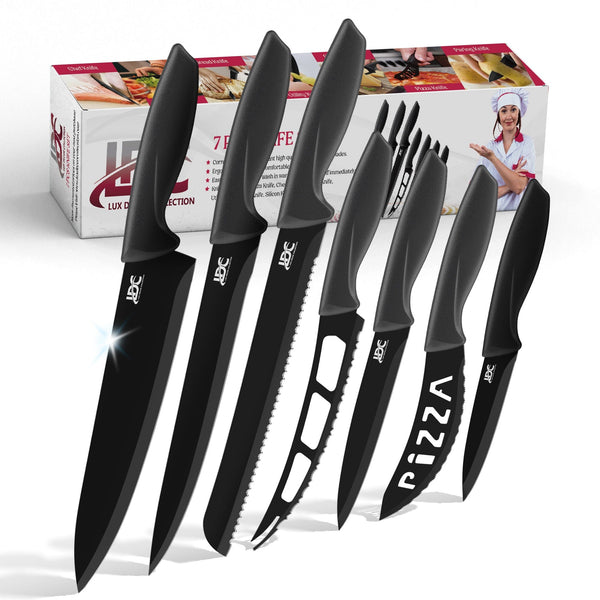 Lux Decor Collection Kitchen Knife Set Ultra Sharp Stainless Steel Knives Set Kitchen Tools & Gadgets 7-Pieces - DailySale