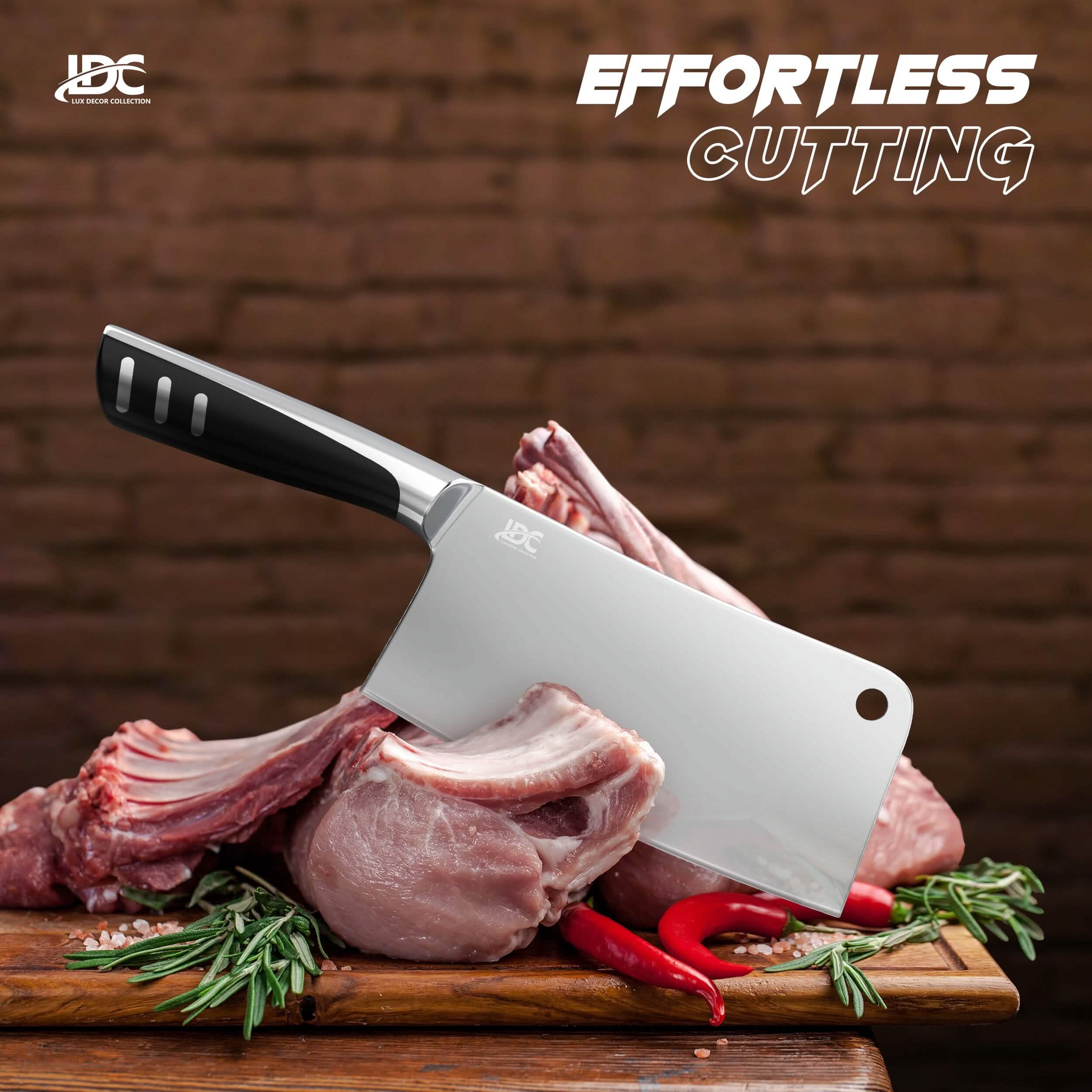 Lux Decor Collection Meat Cleaver 7 Inch Sharp Butcher Knife Heavy Futy Chopper Kitchen Tools & Gadgets - DailySale