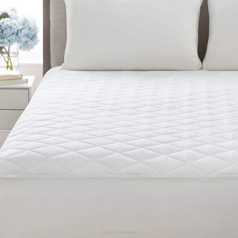Lux Decor Collection Quilted Fitted Fully Cover Mattress Topper Linen & Bedding - DailySale